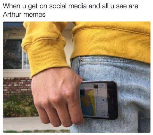 Arthur's clenched fist from the children's cartoon Arthur on PBS.